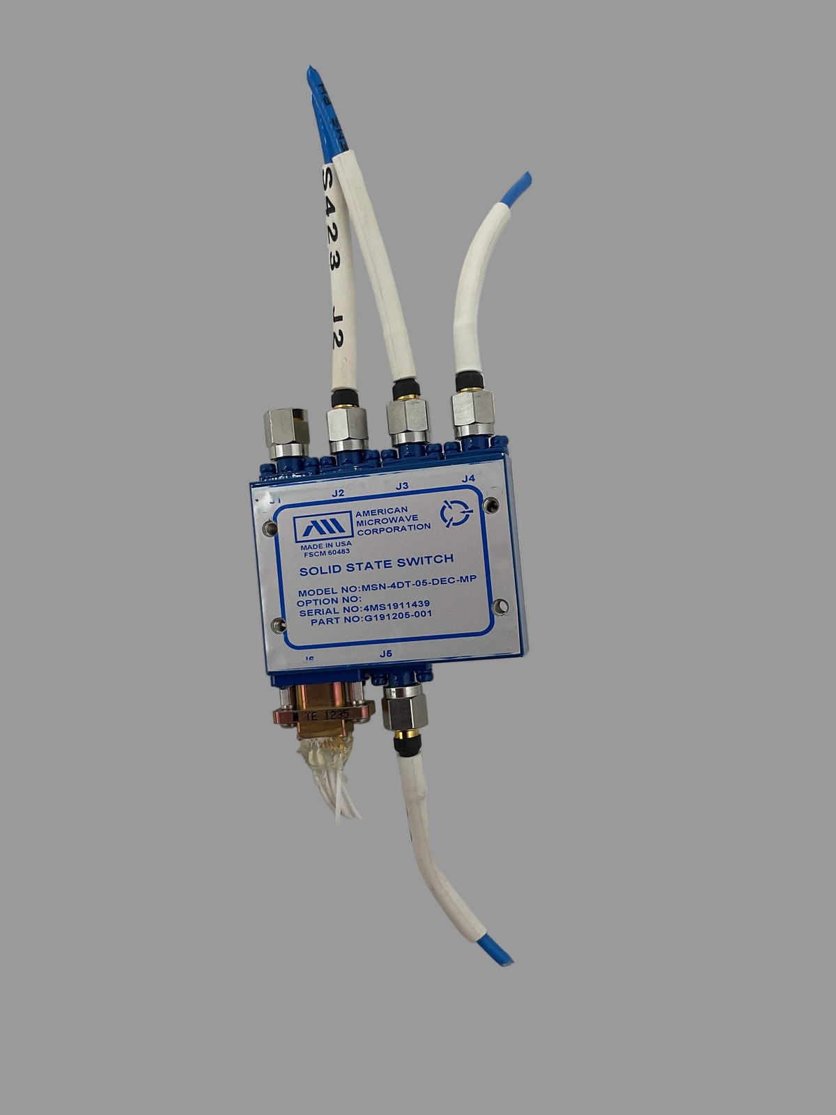 AMERICAN MICROWAVE SOLID STATE SWITCH MSN-4DT-05-DEC-MP (#1) - PREOWNED