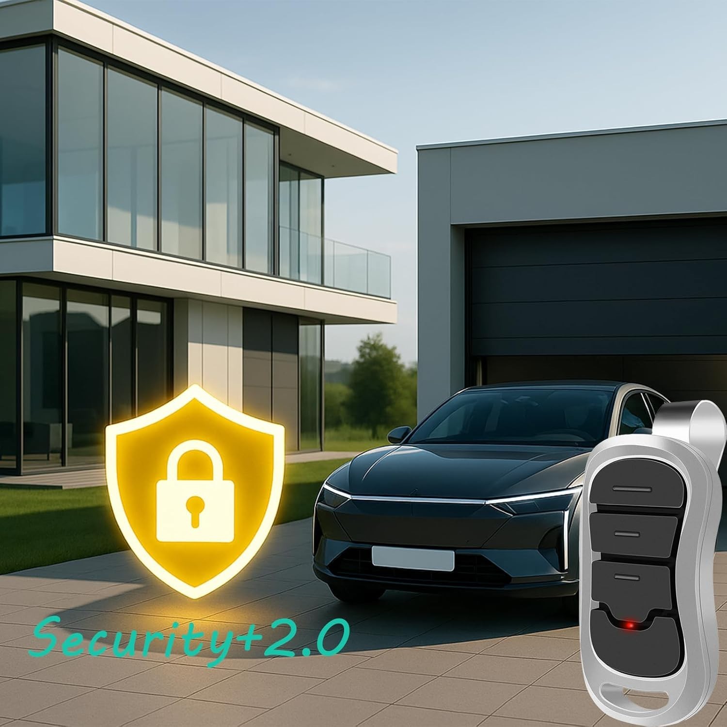 2-Pack Genie Replacement Garage Door Opener Remote - Lightweight & Easy Control