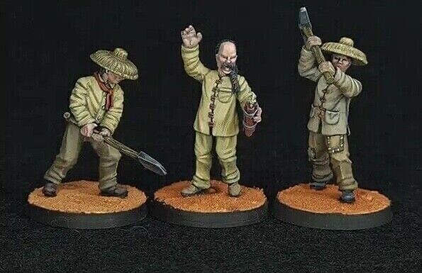 28mm Chinese Workers Wild West Wargames & Collectors Figures Dead Man's Hand etc