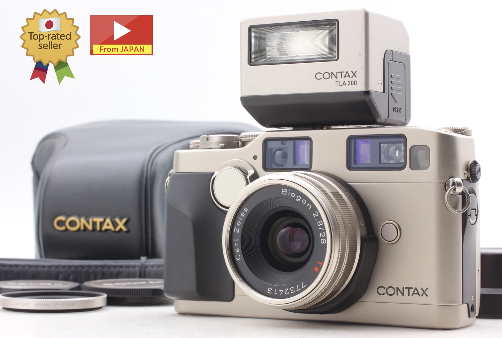 [Top MINT w/Case] Contax G2 Film Camera Biogon 28mm f2.8 Lens TLA200 Flash JAPAN
