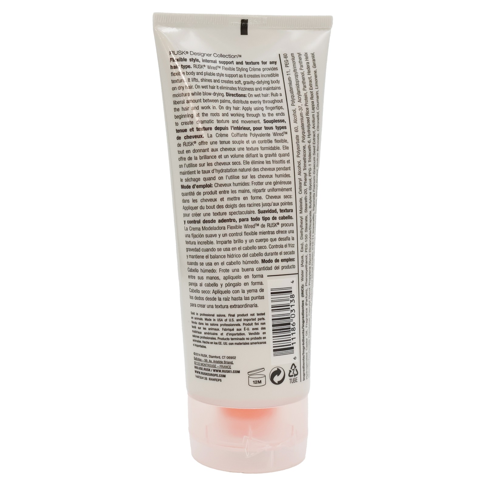 Rusk Designer Collection Wired Flexible Styling Creme, 6 oz
