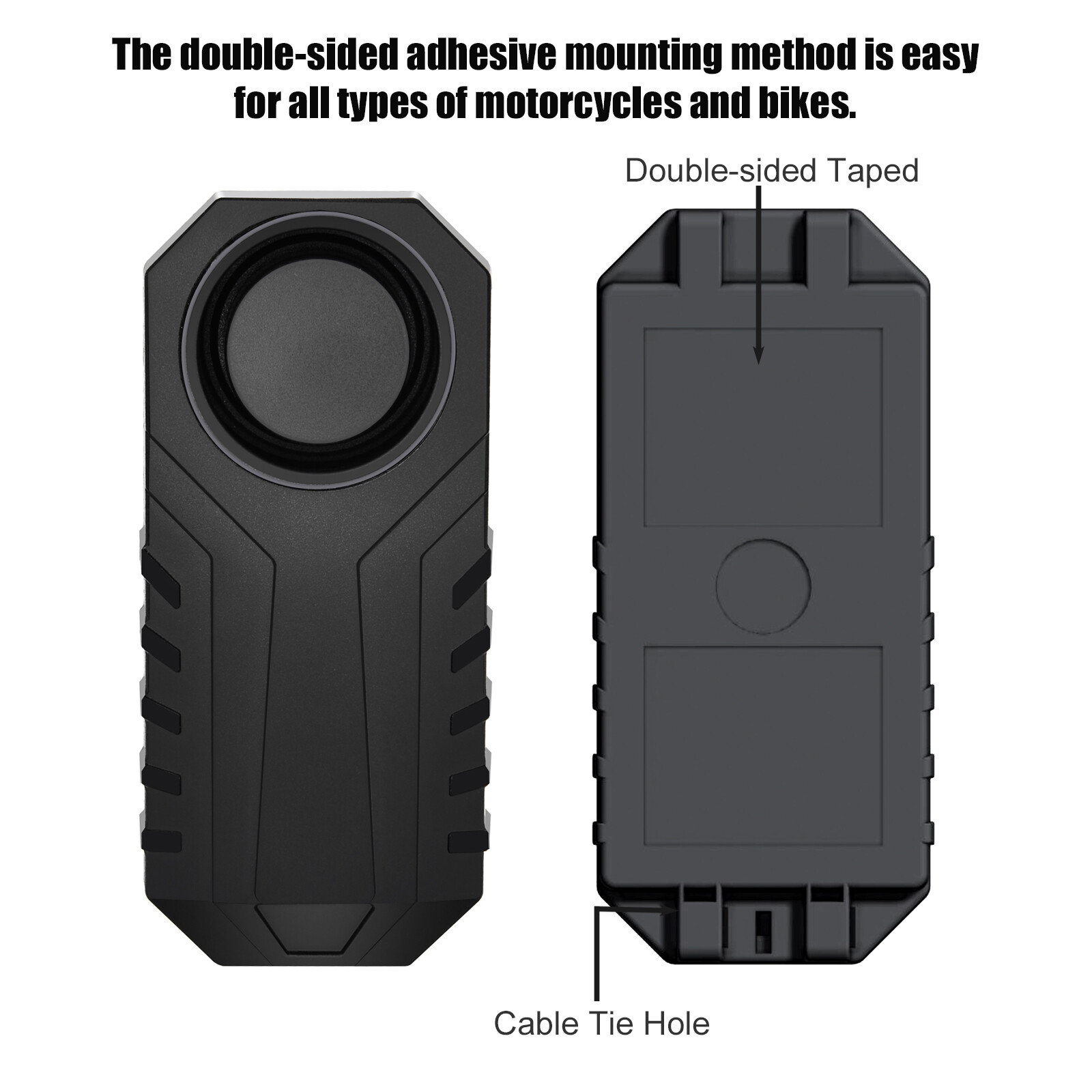 Bike Alarm, Wireless, Anti-Theft, Vibration Motion Detector, 113 dB, IP55