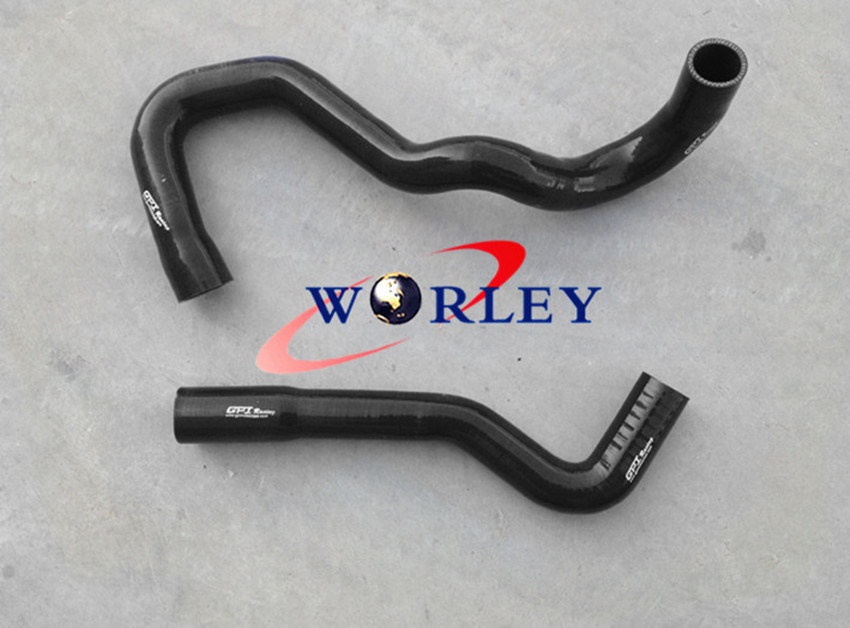 Silicone radiator heater hose for PATROL GU Y61 TD42 4.2L DIESEL 12/97-ON BLACK