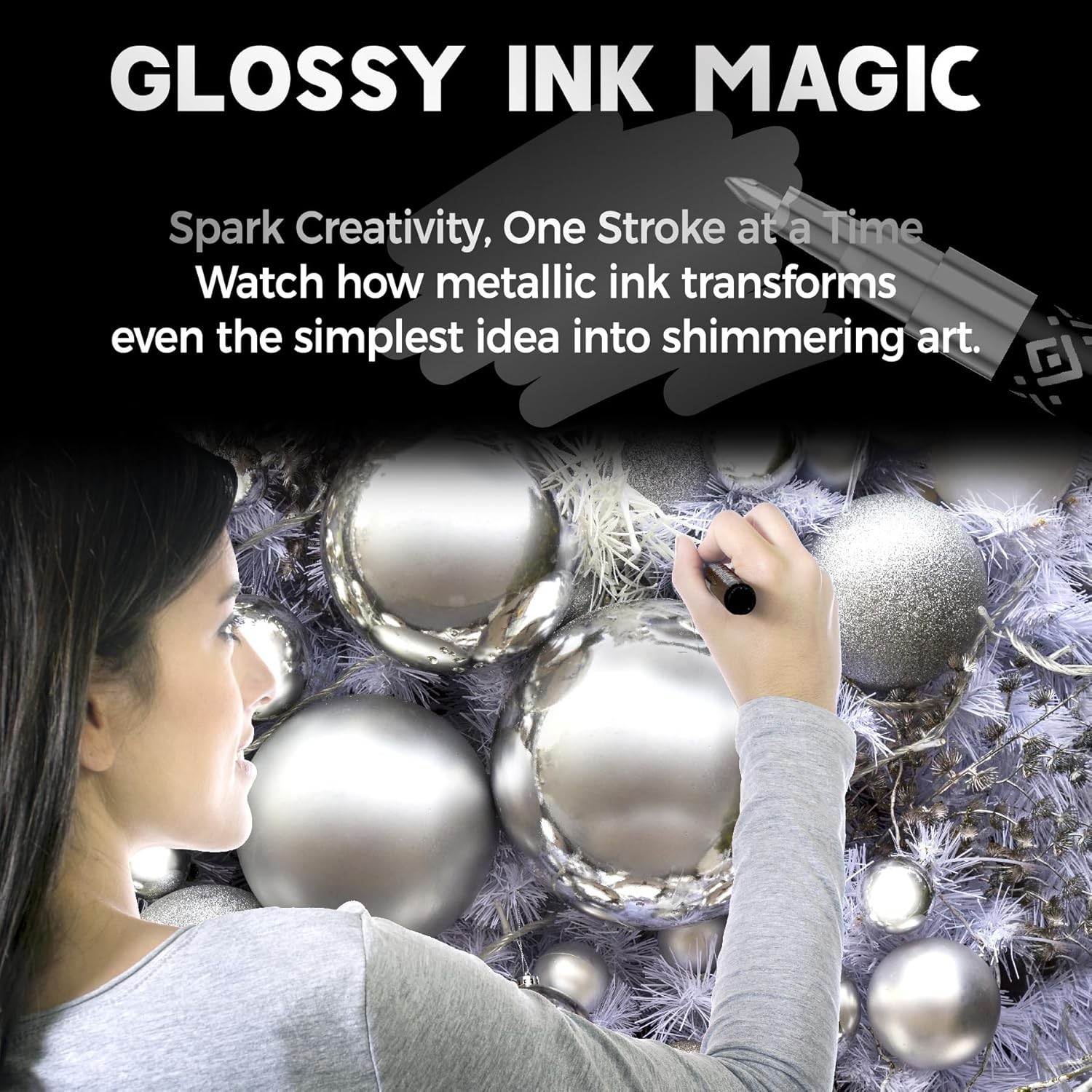 3Pcs Chrome Paint Markers Silver Permanent Mirror Liquid Chrome Pens for Plas