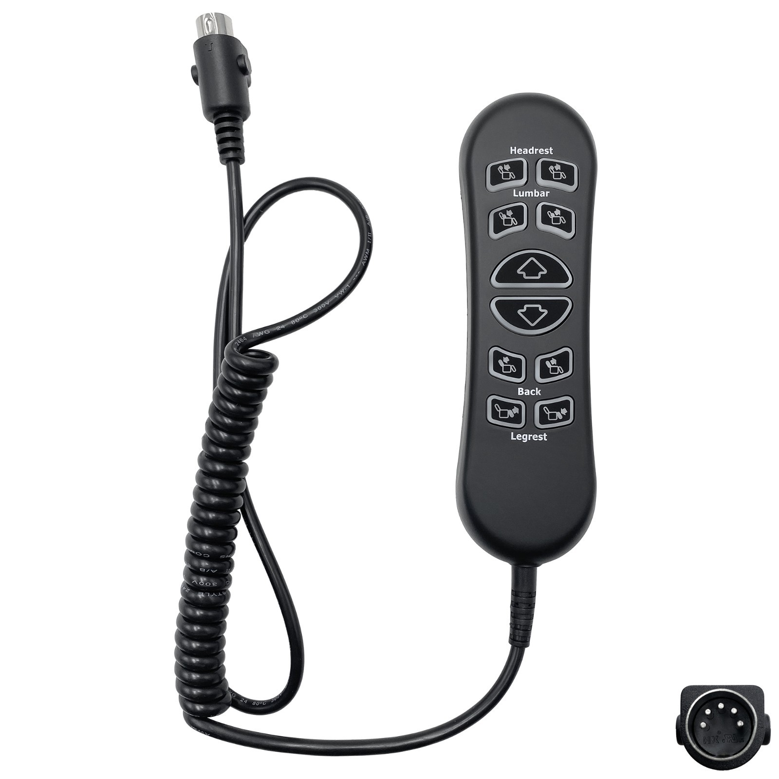 10 Button 5 Pin Lift Chair Remote HDW310-KBA HSW310-B-KBA for Power Recliner