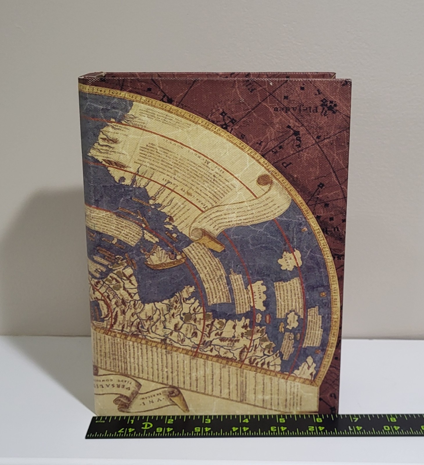 Book Safe Hideaway Book Box Trinket Box Atlass Print Velvet Inside
