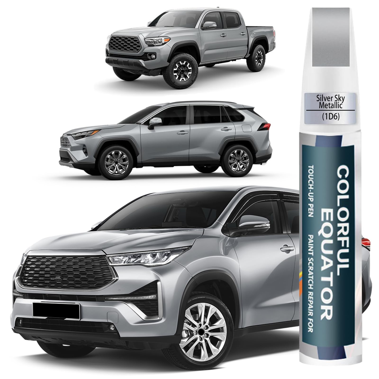 1D6 Silver Sky Metallic Touch Up Paint for Toyota, Car Paint Pen Scratch Repa...