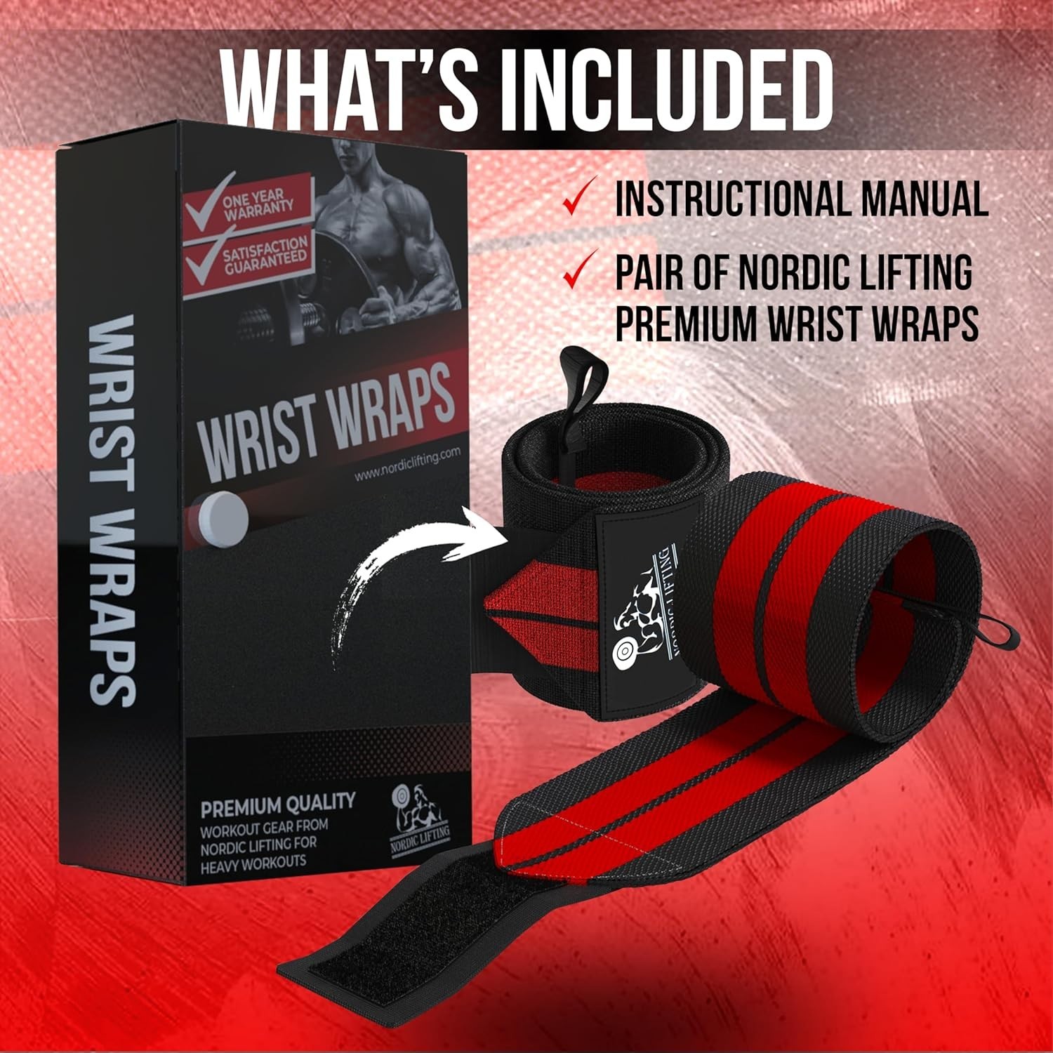 Adjustable Wrist Wraps for Weightlifting & CrossFit – Durable Compression Straps