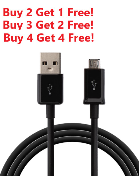 For Motorola Fast Charge USB Micro USB Cable Cord MOTO E 6Th GEN BLACK