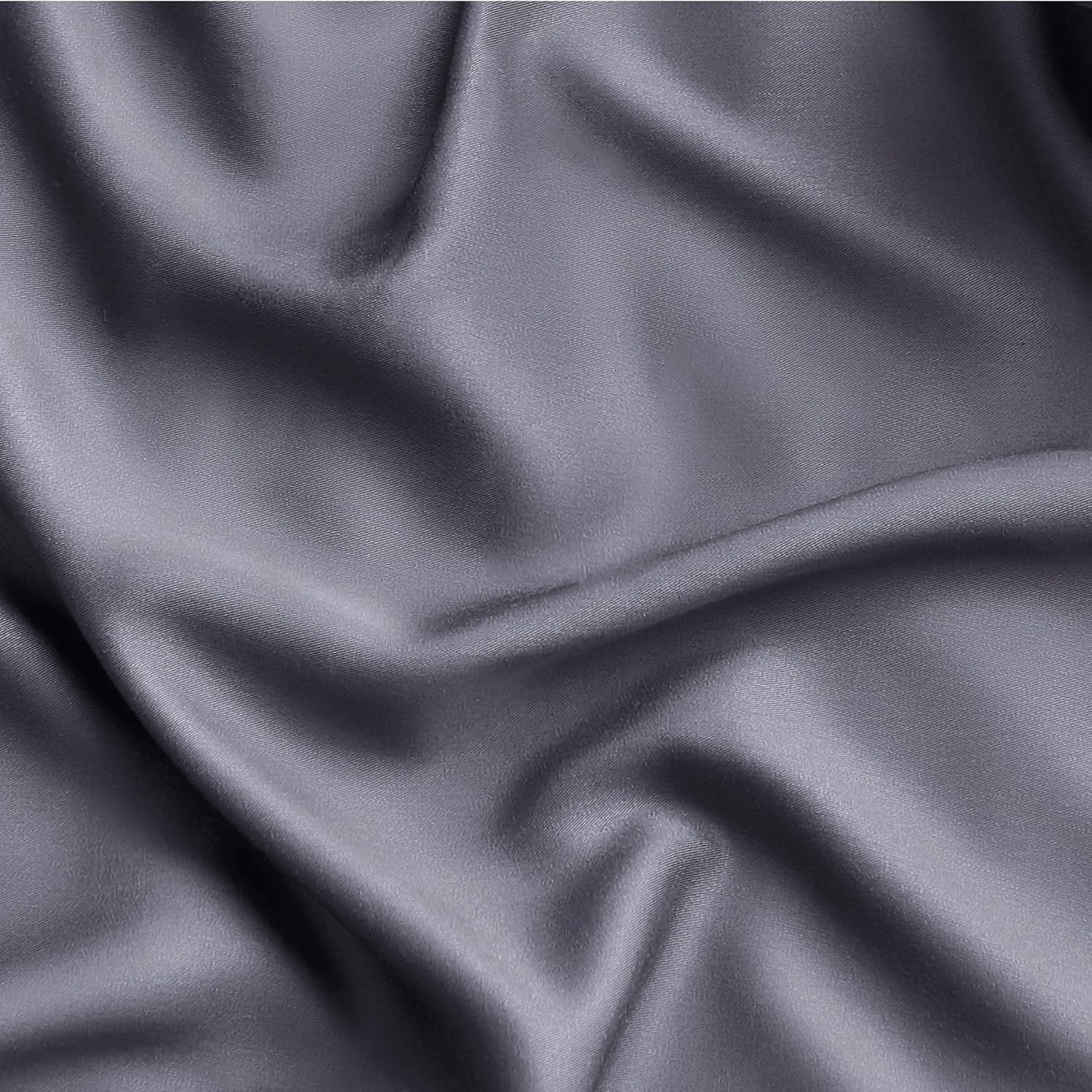 Cooling King Size Sheets Set, Bamboo Rayon, Soft & Breathable, Dark Grey