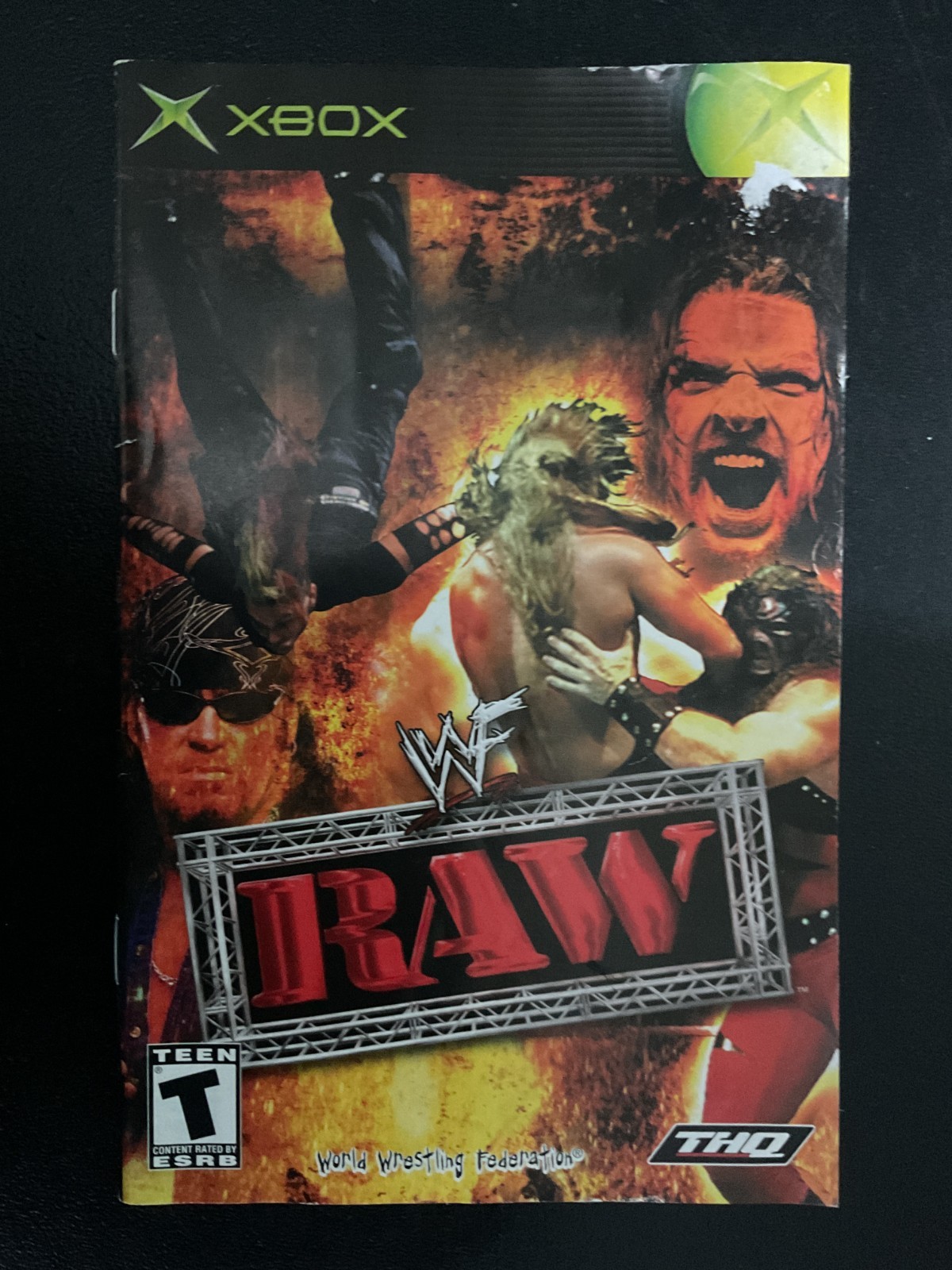WWF RAW Microsoft XBOX Instruction Manual Only