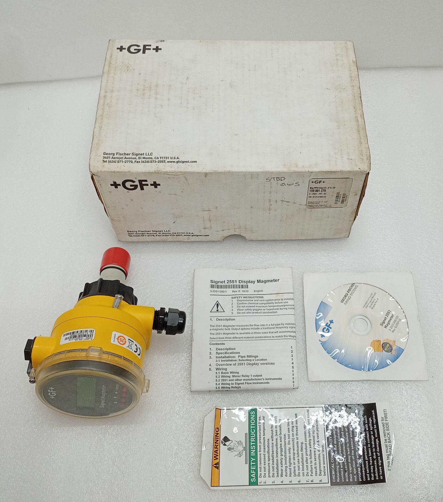Georg Fischer Signet Magmeter Flow Sensor Type 2551 32551P042 ORCA Flow Sensor