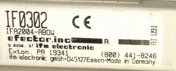 New IFM Efector IF0302 IFA2004-AB0W Inductive Proximity Switch Sensor
