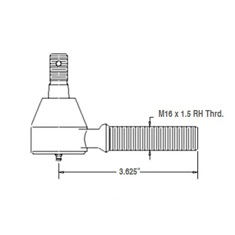 38440-44780 - New Tie Rod End (RH thread) for Several Fits Kubota Models