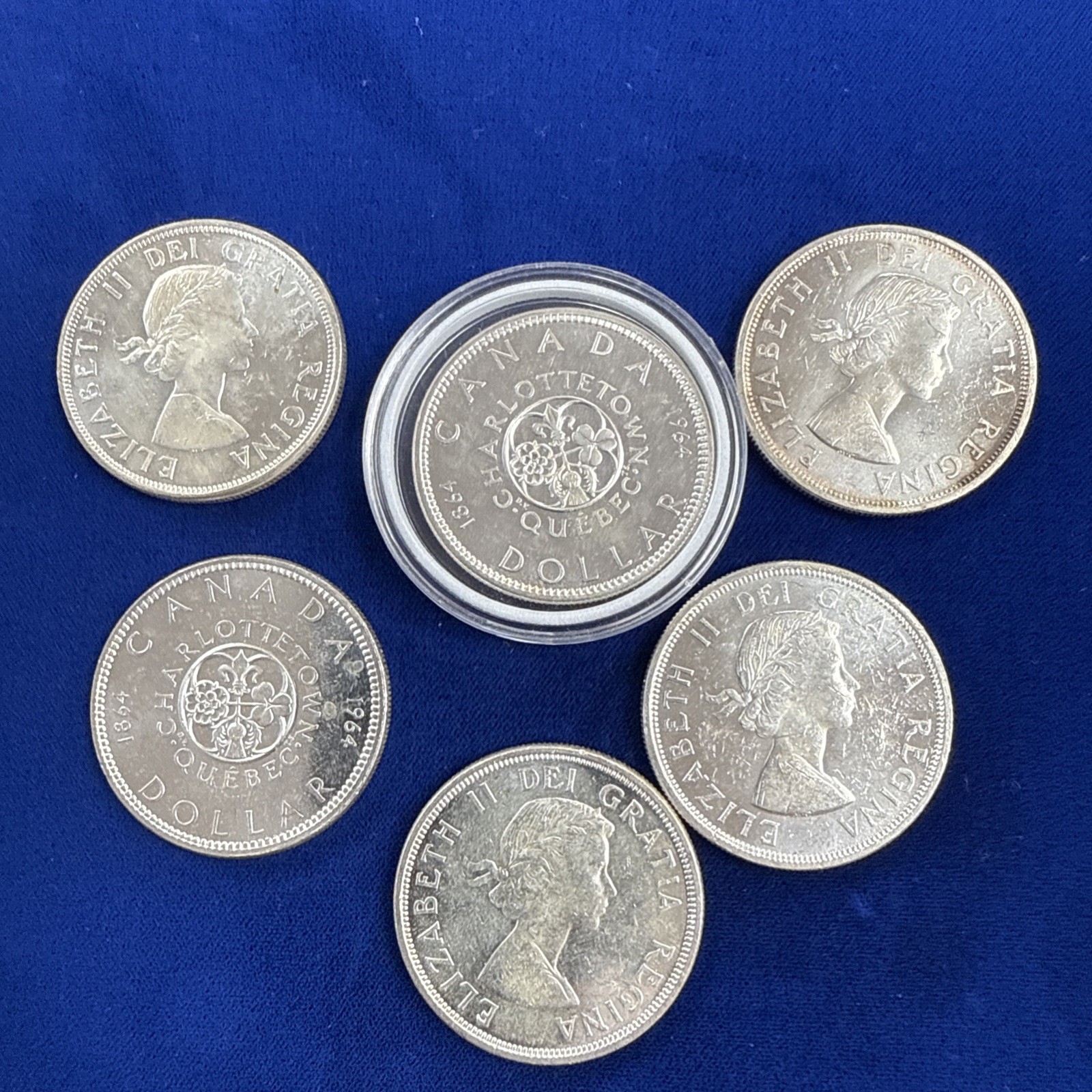 1964 Canada Charlottetown Dollar $1, 80% Silver, .6 oz ASW