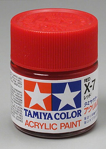 Tamiya Acrylic X-7 Red 3/4 oz Paint Jar 81007