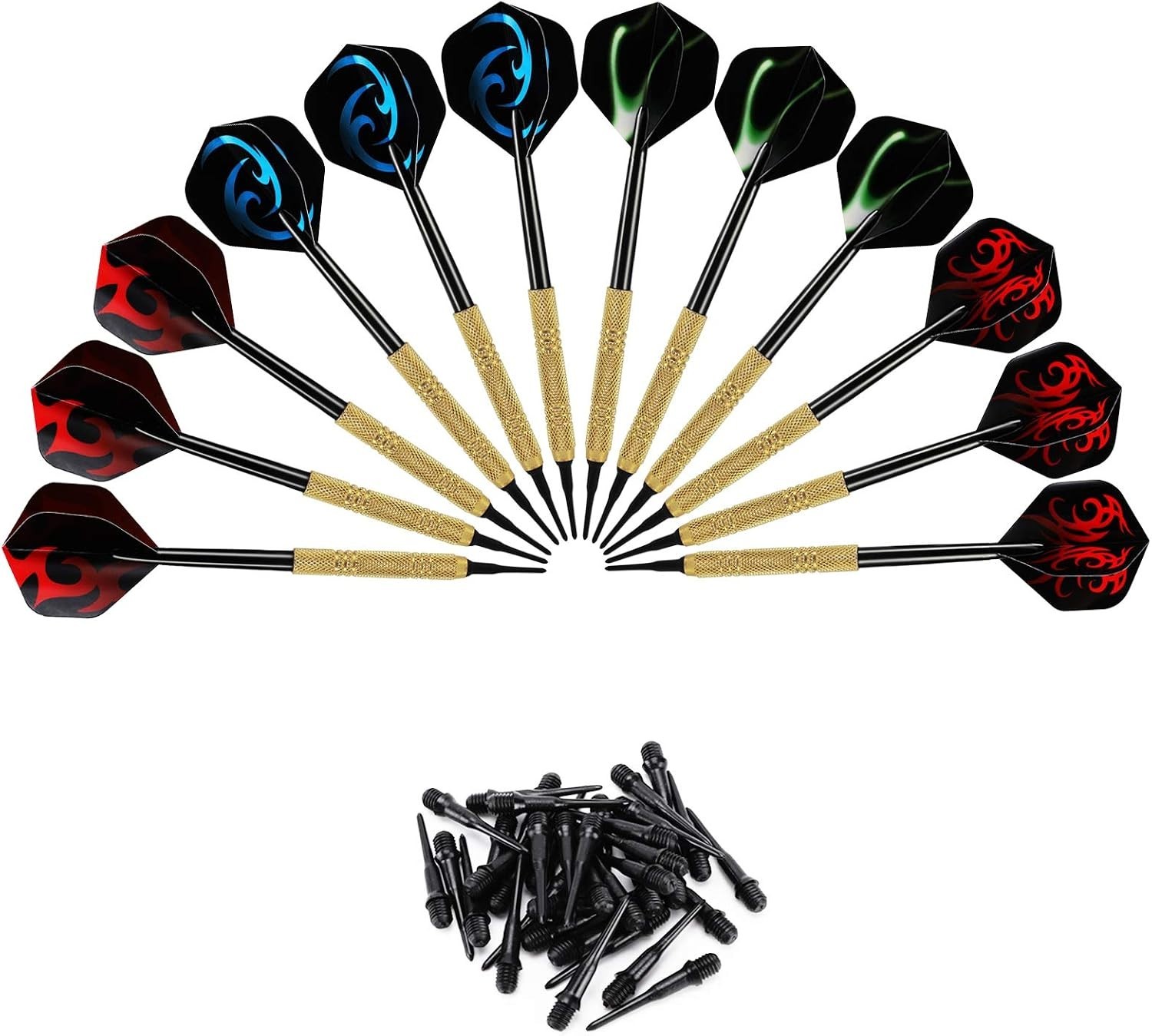 Engage in Fun with 12 Pcs Soft Tip Darts & 36 Replacement Tips - Team Play Ready