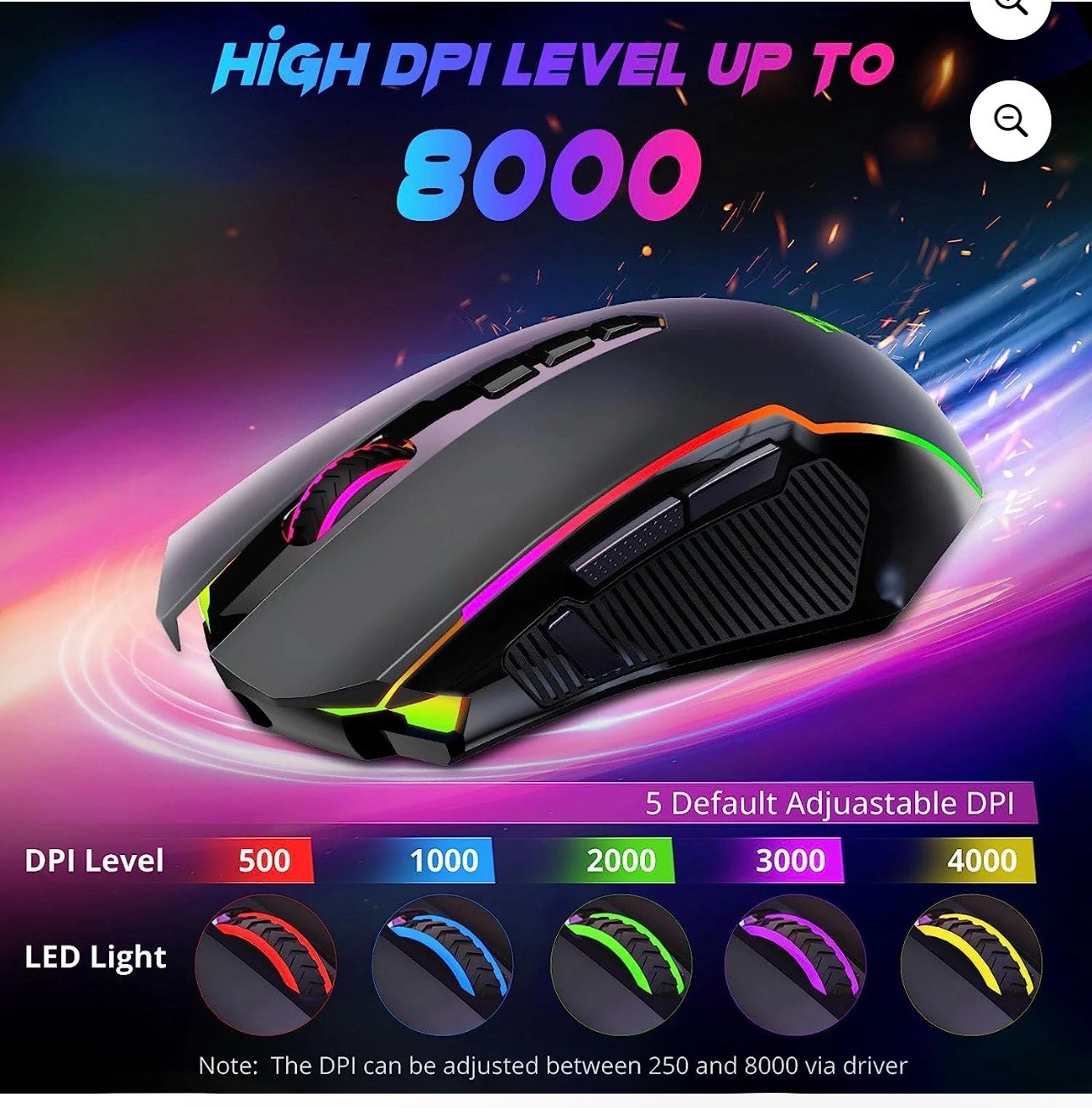 Redragon Ranger Basic RGB Gaming Mouse M910-K New Sealed In Box