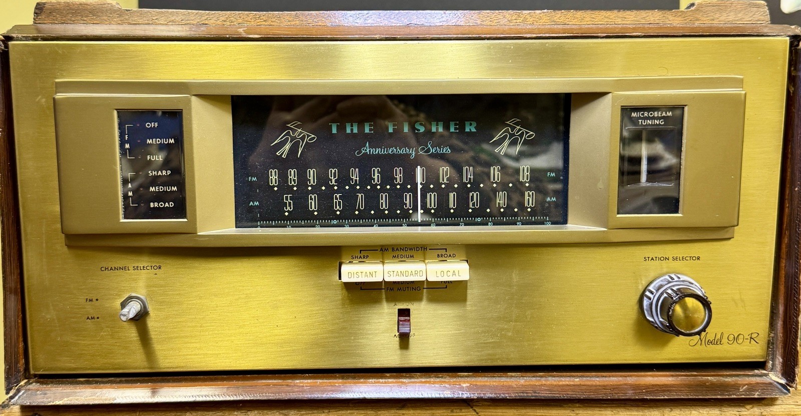 FISHER Vintage audiophile Fisher 90 R tube FM Tuner, high end audio of 1950's