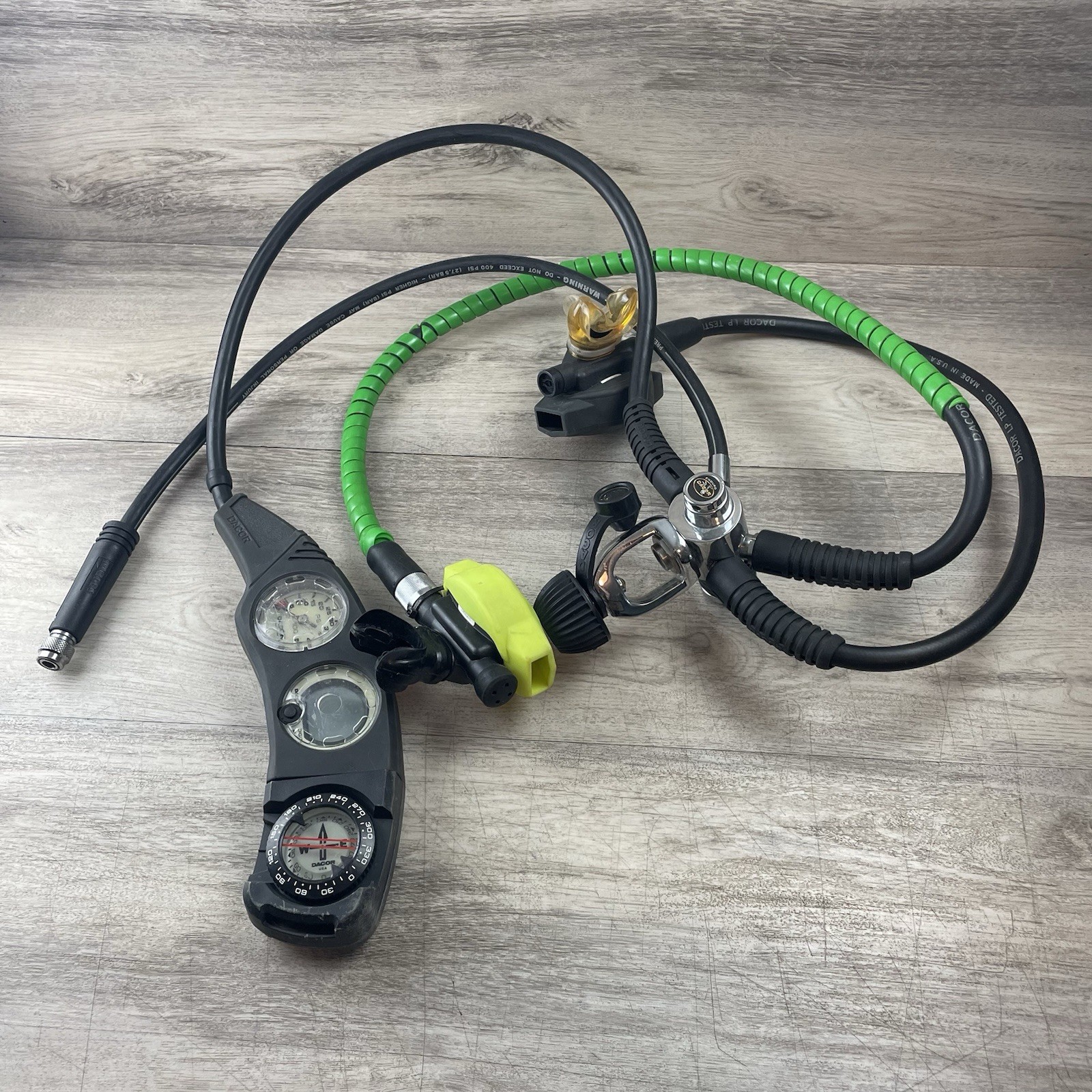 Dacor Enduro Scuba Regulator Set w/ Gauges, Compass, Omni Computer, 1st/2cd