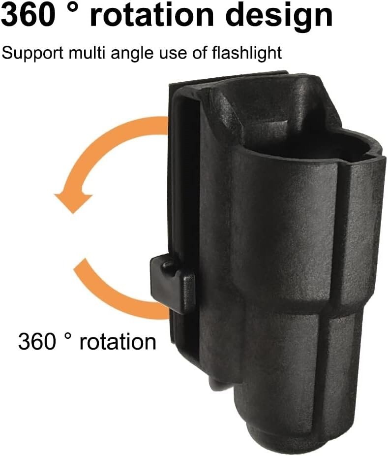 Heavy-Duty Adjustable Anti-Scratch Waterproof Sturdy Tactical Flashlight Holster