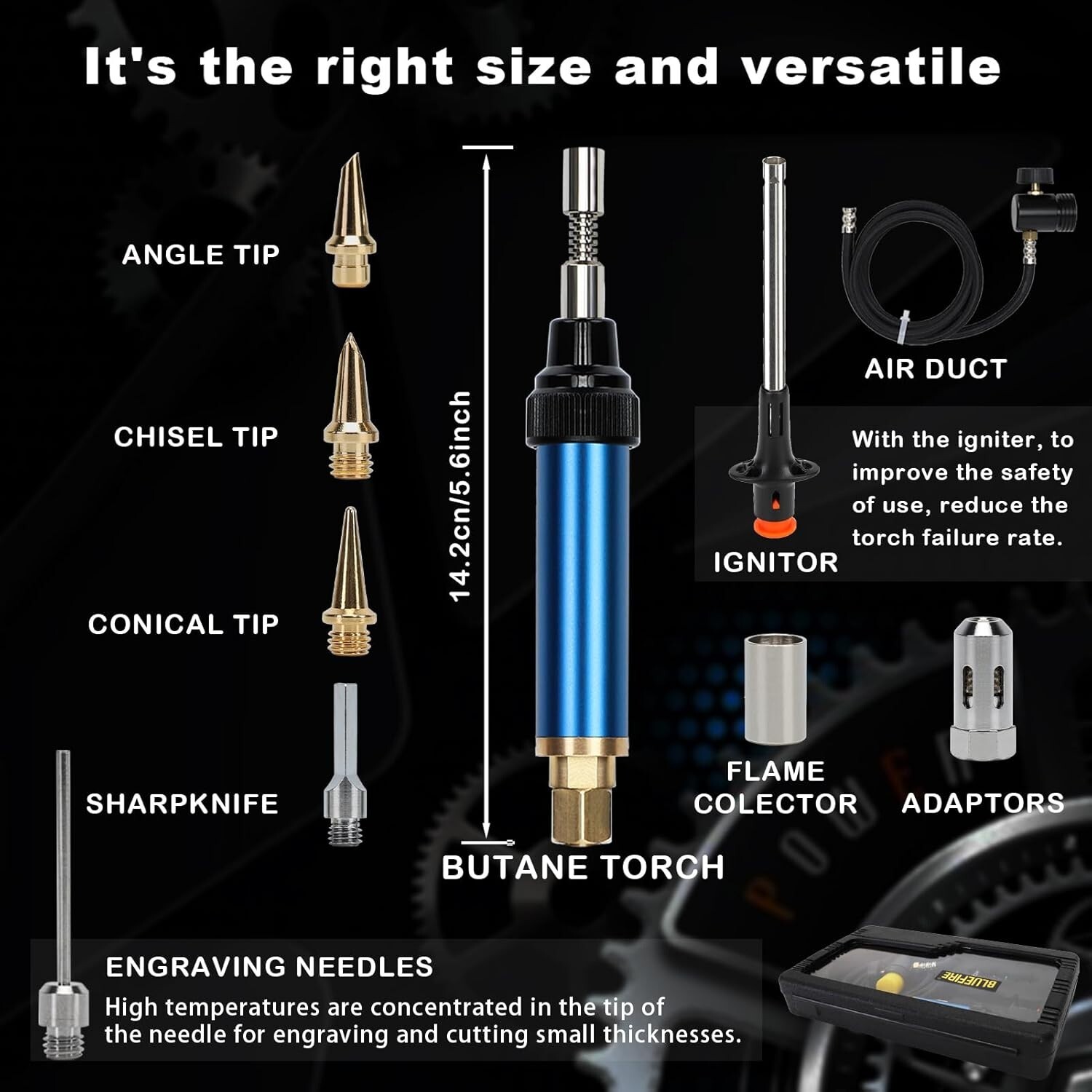 Multi-Function Propane Torch Kit with 3' Hose - Free Flint Lighter Included=