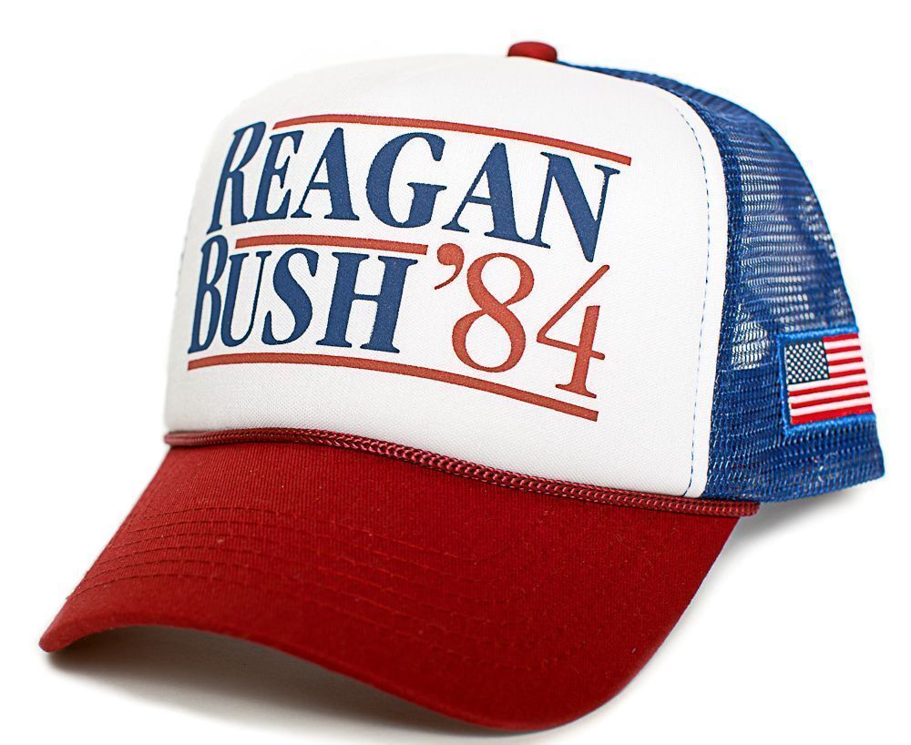 Custom Reagan Bush 84 Campaign New Curved Hat Cap Baseball Republican President