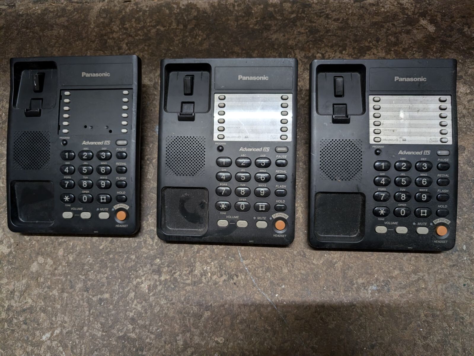 Lot of 3 Panasonic KX-TS105B Phones