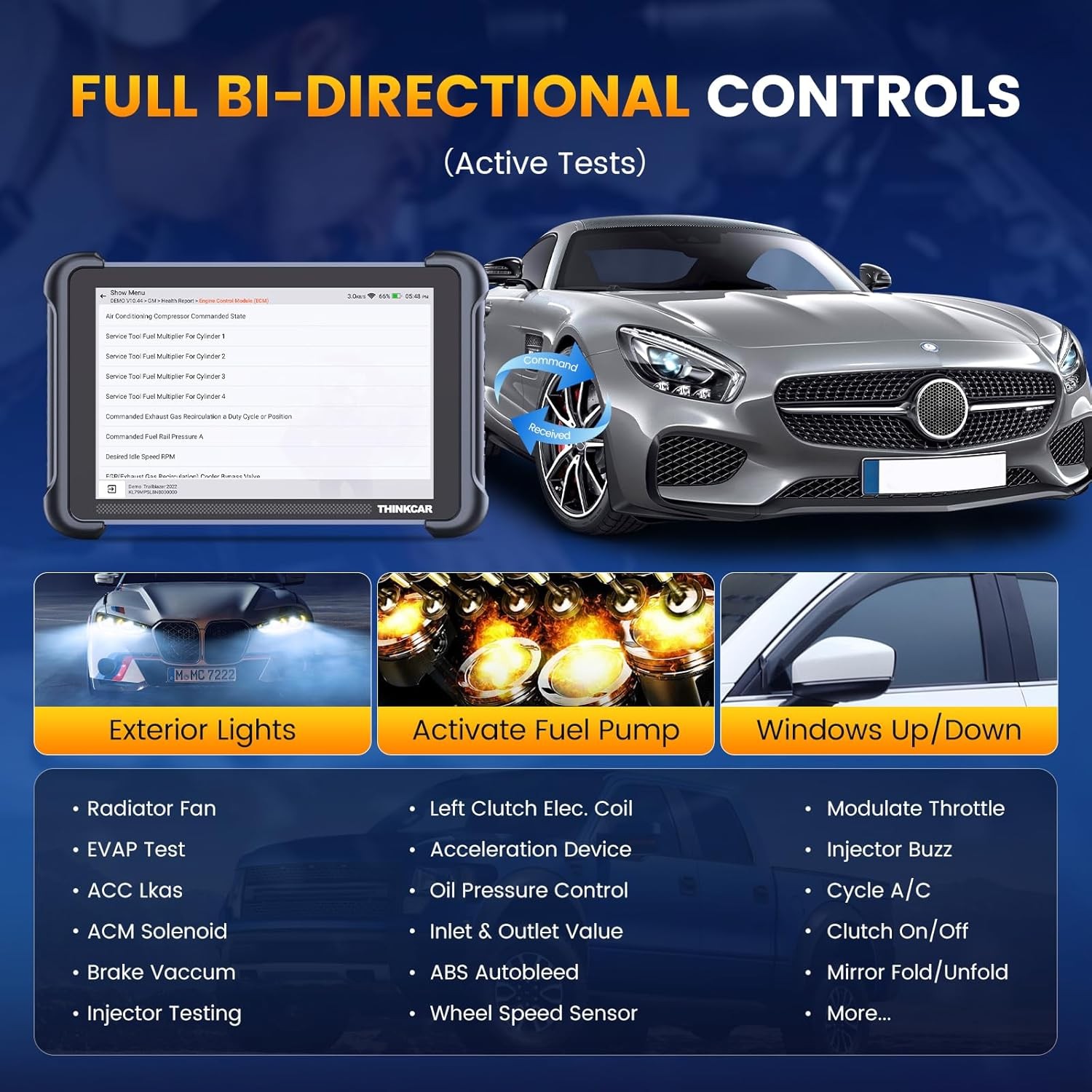 Thinkscan 689BT +TKEY101 iPRO Key Fob Coding TPMS Programmer Kit OBD2 Diagnostic