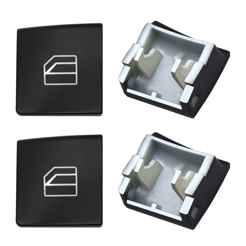 4Pcs Front Driver Window Switch Button Cap Fit for Mercedes-Benz C-Class E