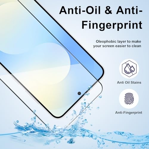 Screen Protector Compatible with Galaxy S25 FE 5G, [4+4 Pack] Camera Lens