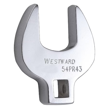Westward 54Pr43 3/8" Drive, Sae 15/16" Crowfoot Socket Wrench, Open End Head,