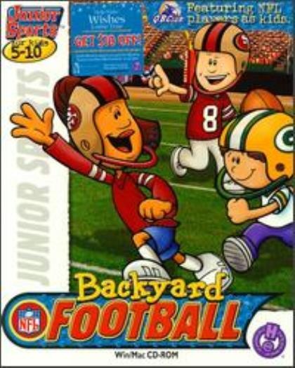 Backyard Football 1 PC CD create NFL players team plays kids sports arena game