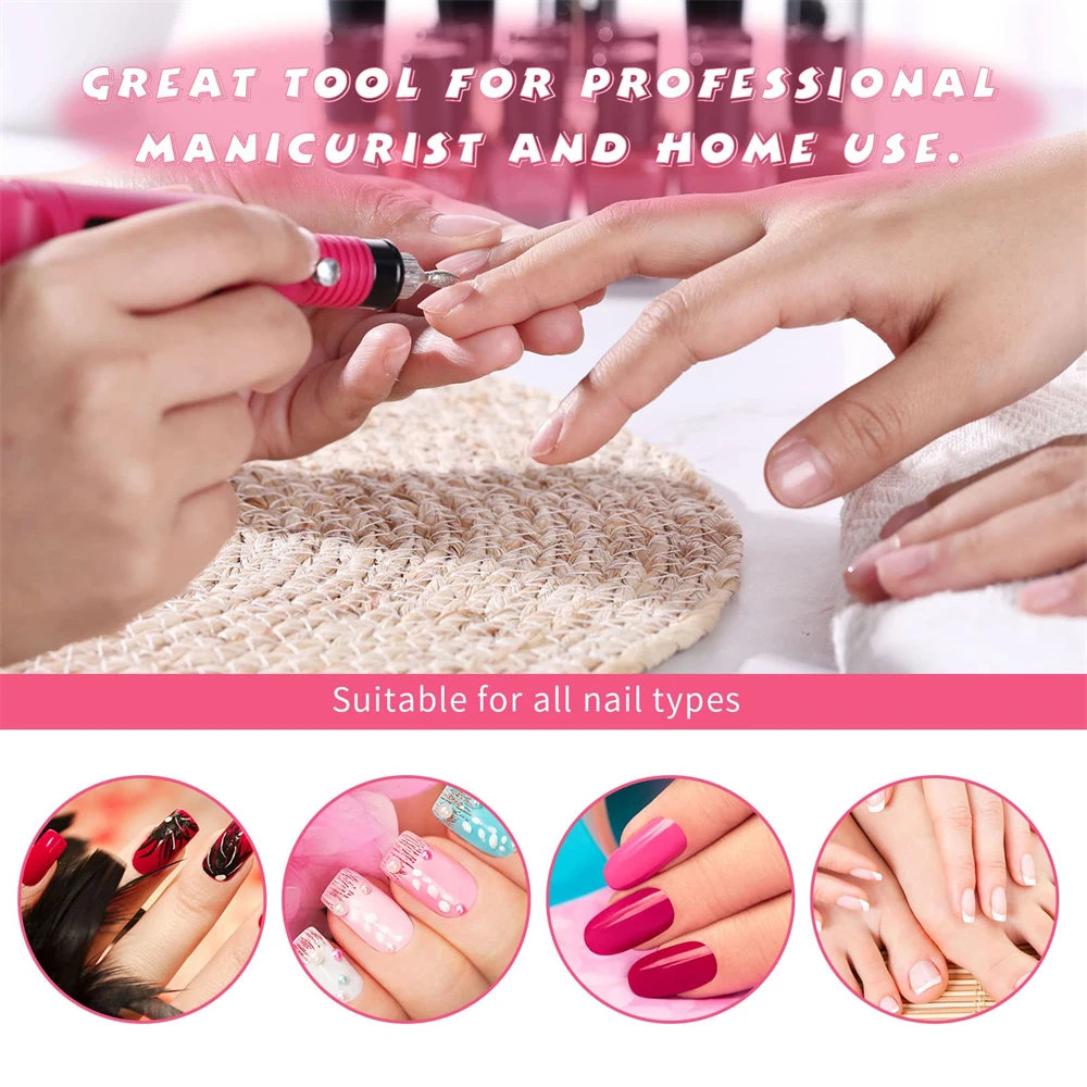 Electric Drill File Nail Machine Nail Sander Manicure Machine Pedicure Tool Set
