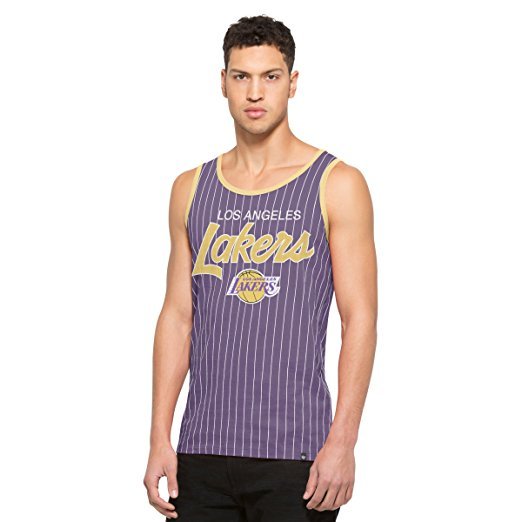 NBA Men's '47 Los Angeles Lakers Pinstripe Tank Top, Small, Fast/Free ship