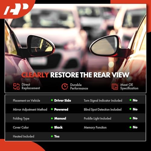 Side View Mirror - Compatible with Chevy & GMC Models Left Driver Side