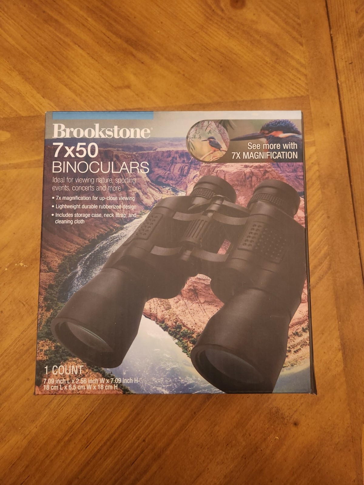 Brookstone 7x50 Binoculars Linear view of 1000 Yards (303 ft.) 7x Magnification