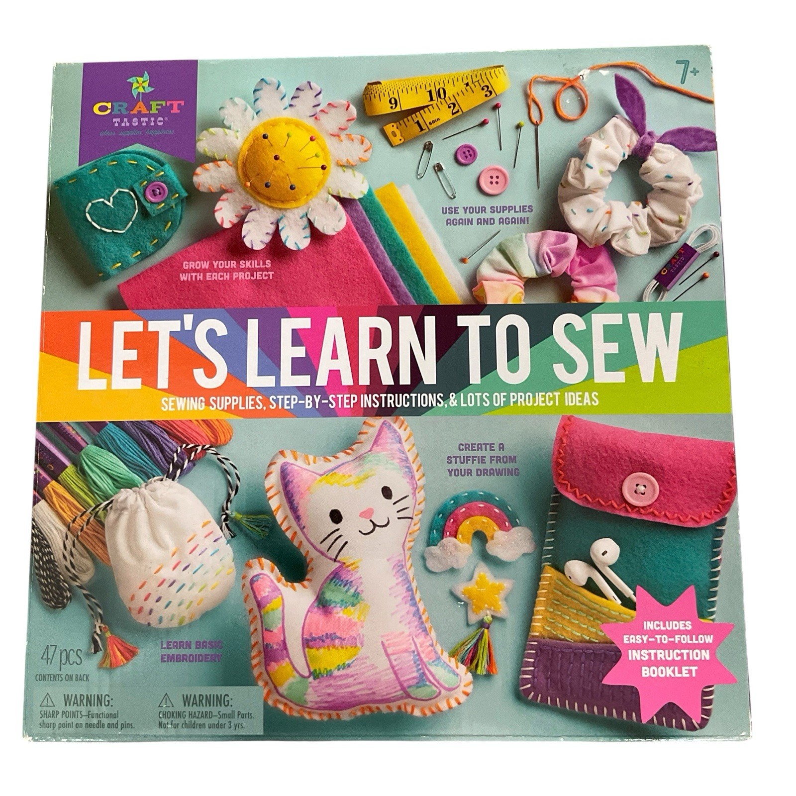 Craft Tastic Lets Learn to Sew Sewing Kit Arts Kids