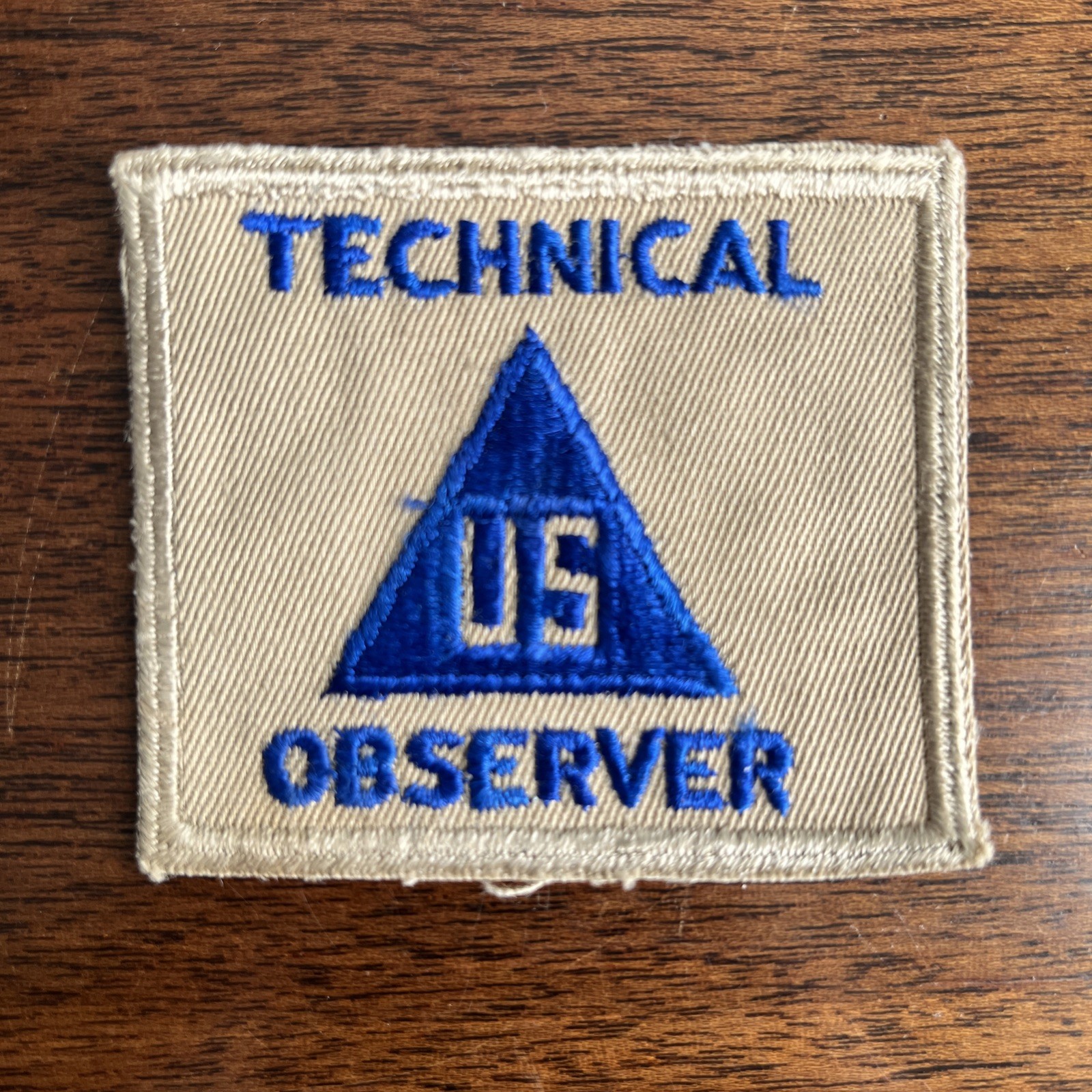 WW2? US Army Technical Observer Civilian Non-Combatant Patch Twill