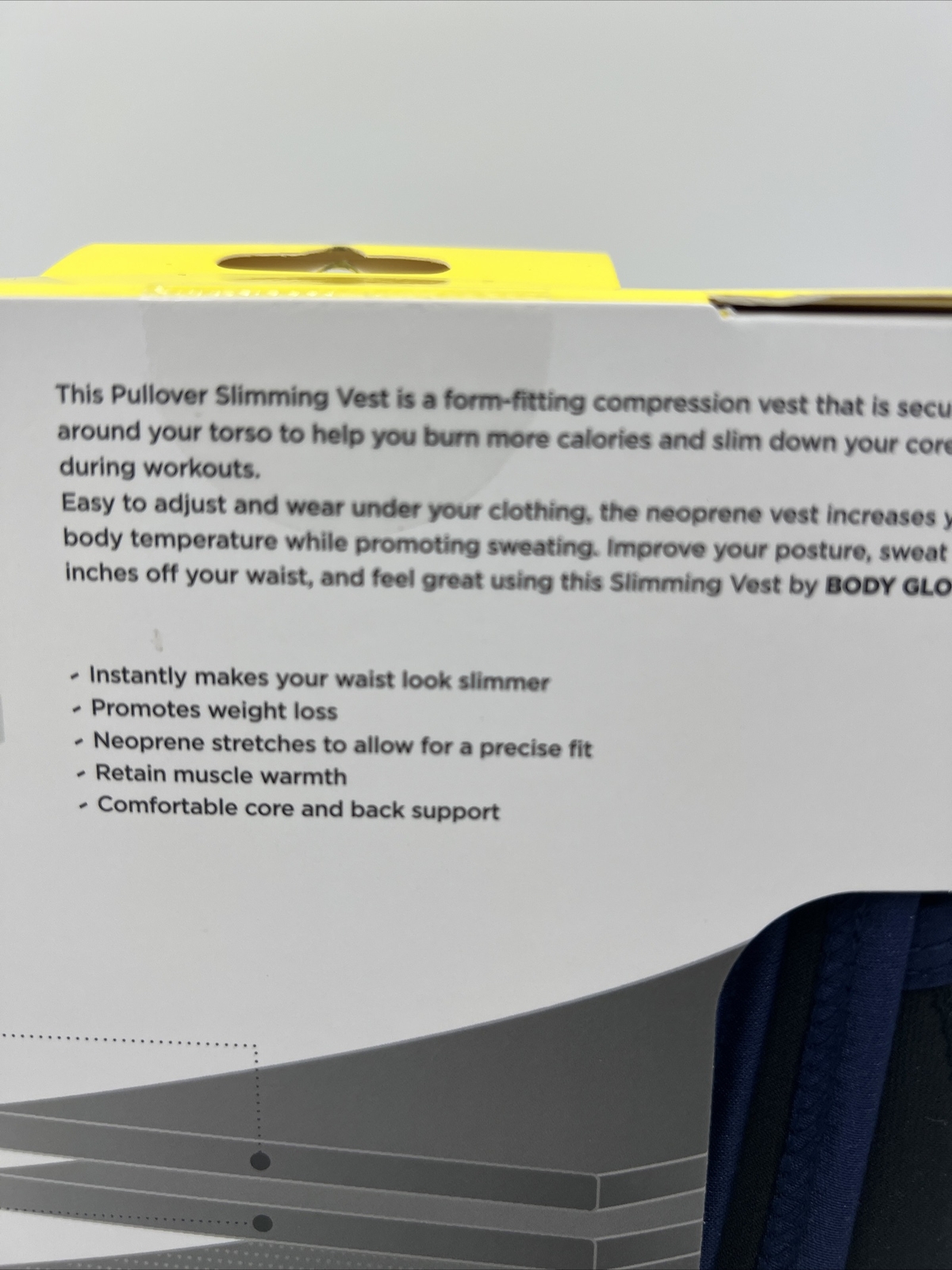 Body Glove Pullover Slimming Vest, Neoprene Waist Slimmer, Back Support, Sz XXL