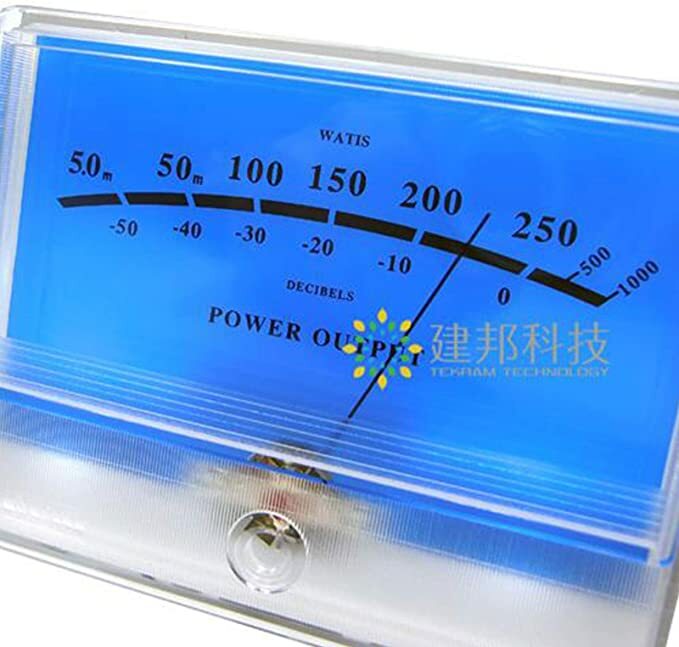 VU Meter DB Level Header Audio Power Amplifier Indicator Meter DB Table Blue
