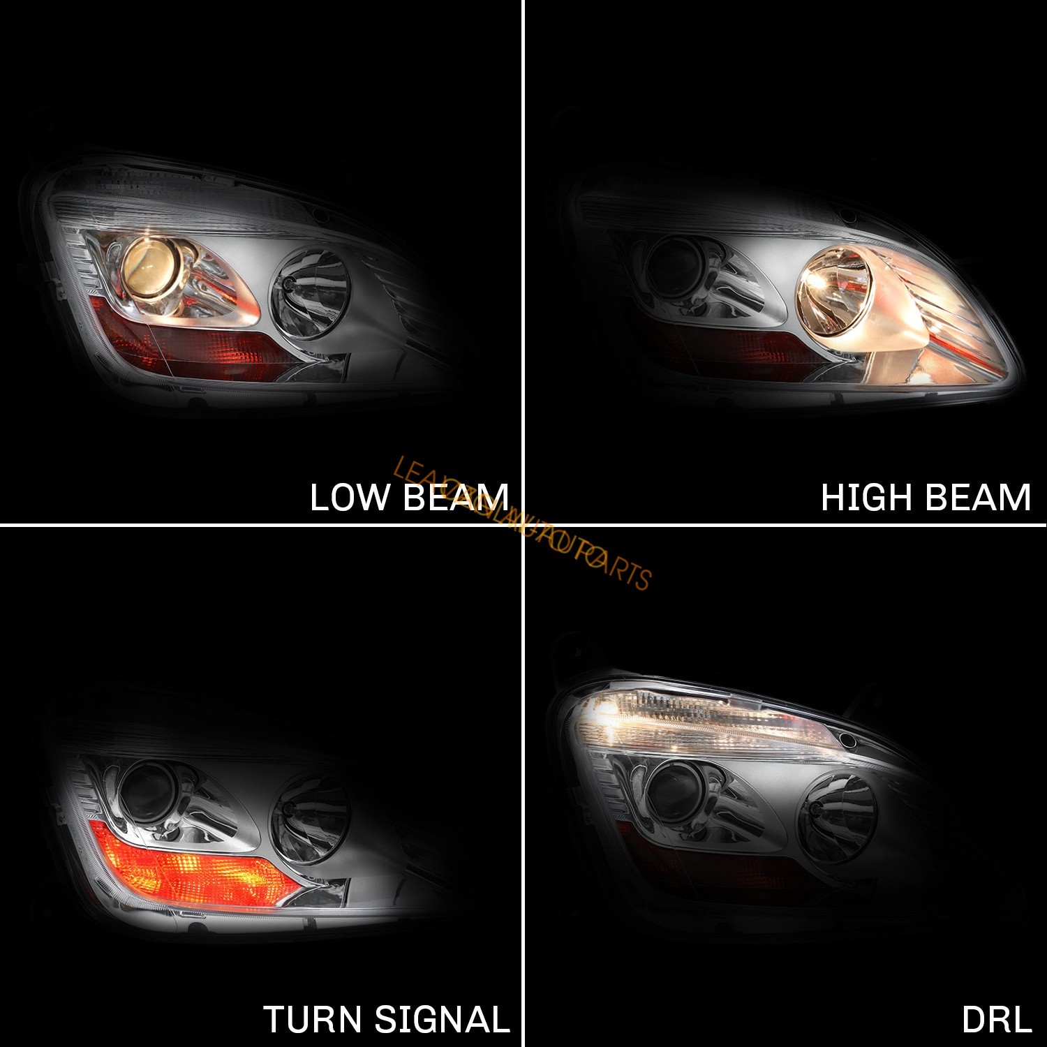 For 2011-2021 Peterbilt 579 587 Halogen Projector Headlight Assembly Left&Right