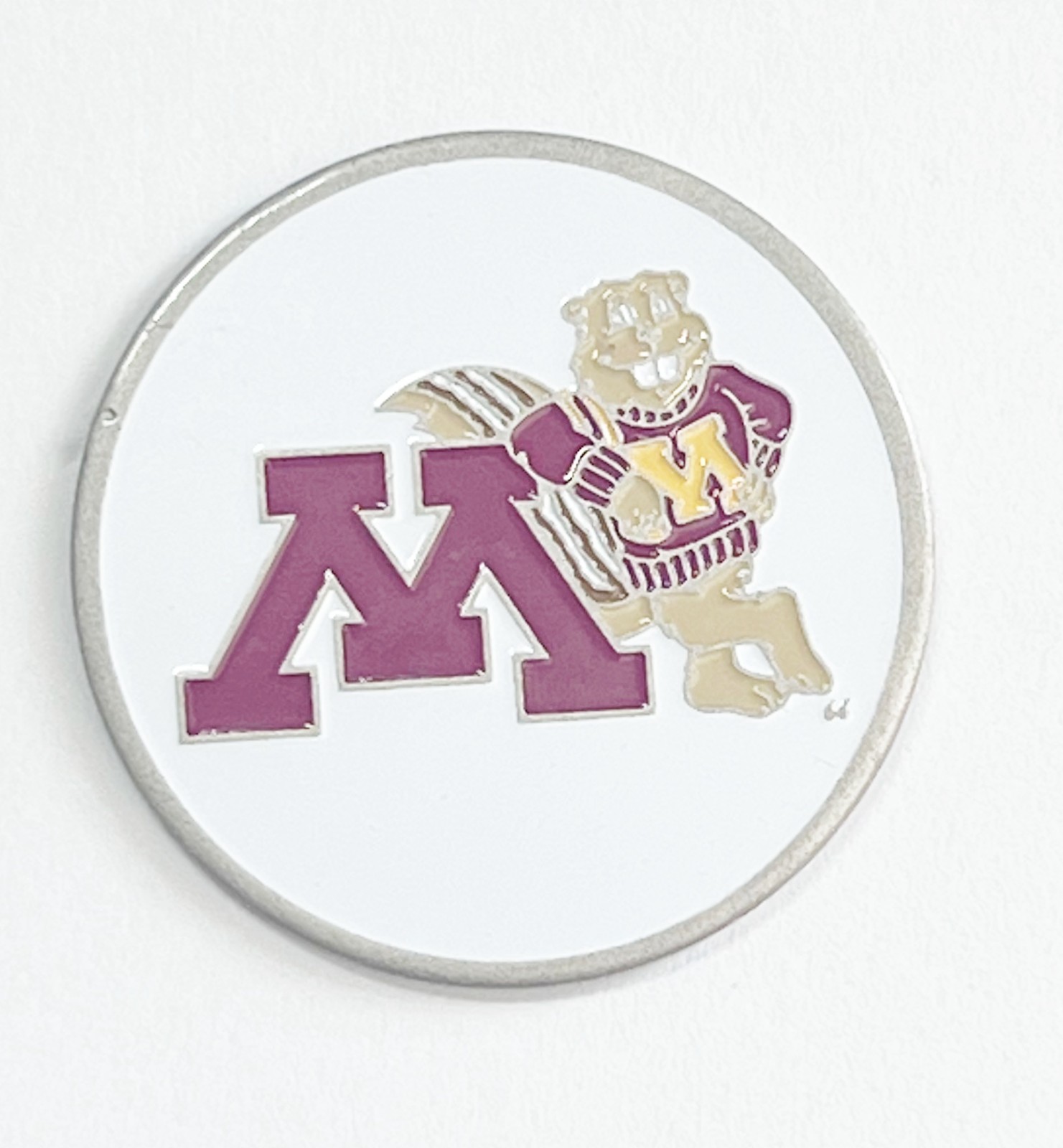 1 MINNESOTA GOLDEN GOPHERS Ballmarkers Ball Marker fit divot tool hatclip WhiteM