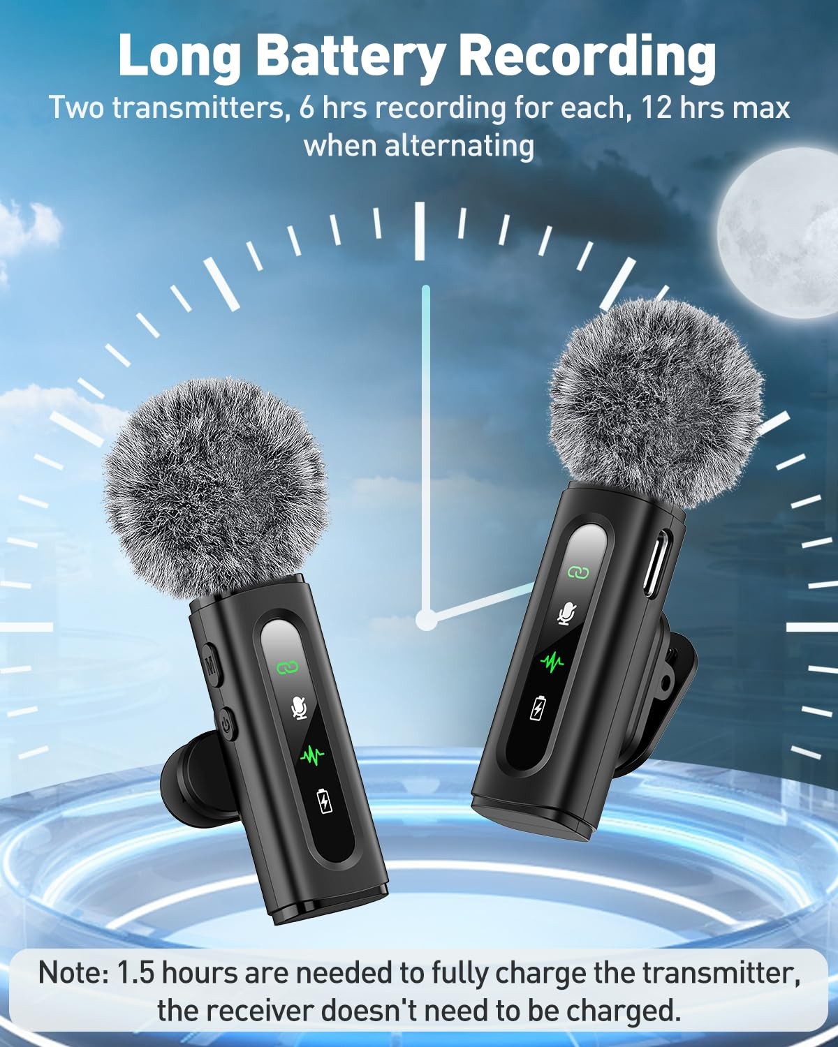 USB C Lavalier Microphone Wireless Mini Mic for Type-C Android Phone/Tablet/P...