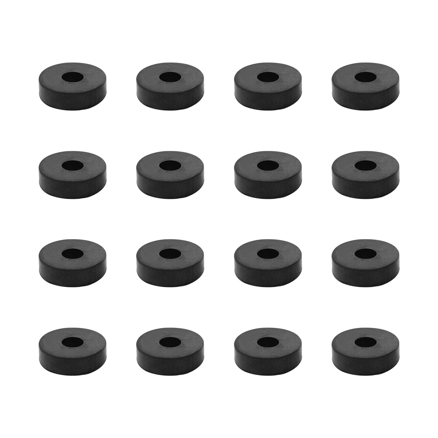 16Pcs Rubber Spacers, 1"OD x 5/16"ID x 0.28" Thickness Anti Vibration Pads, R...