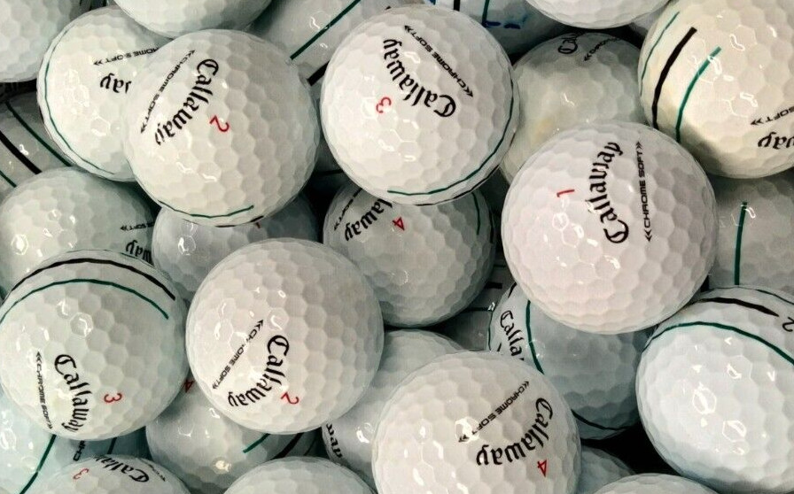 12 Callaway Chrome Soft Triple Track Golf Balls - Green/Black - 2A/3A