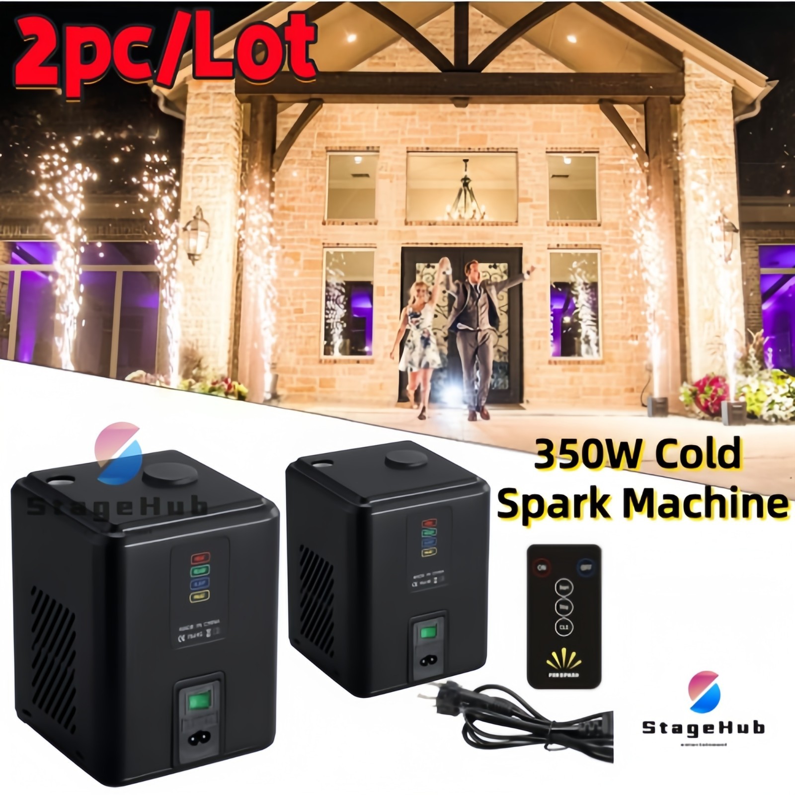 2pc/350W Mini Cold Spark Machine Fireworks Sparkler for Wedding Party DJ Events