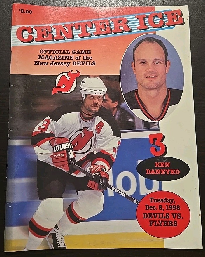 New Jersey Devils Center Ice Magazine 1998-99 Season vs. Flyers