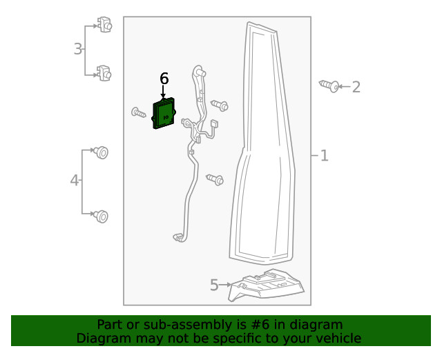 Genuine GM Rear Combination Lamp Module 23134114