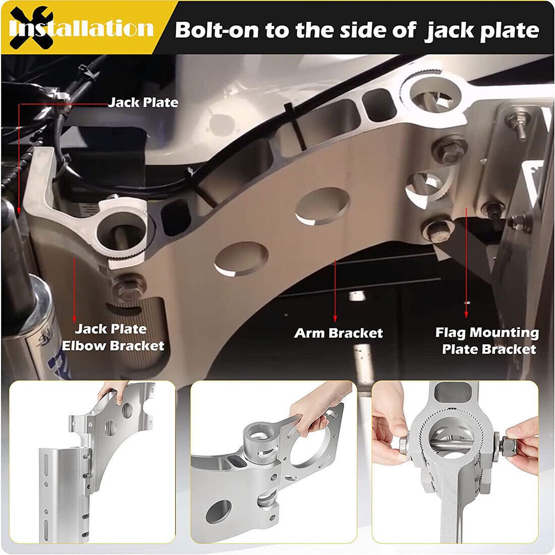 Replacement Talon Jack Plate Bracket Side Mount Adapter for Minn Kota 1810340